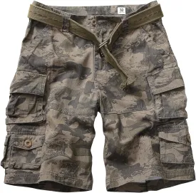 Cargo Short for Men Relaxed Fit Camo Outdoor Hiking Work Cotton Casual Shorts with 9 Pockets No Belt