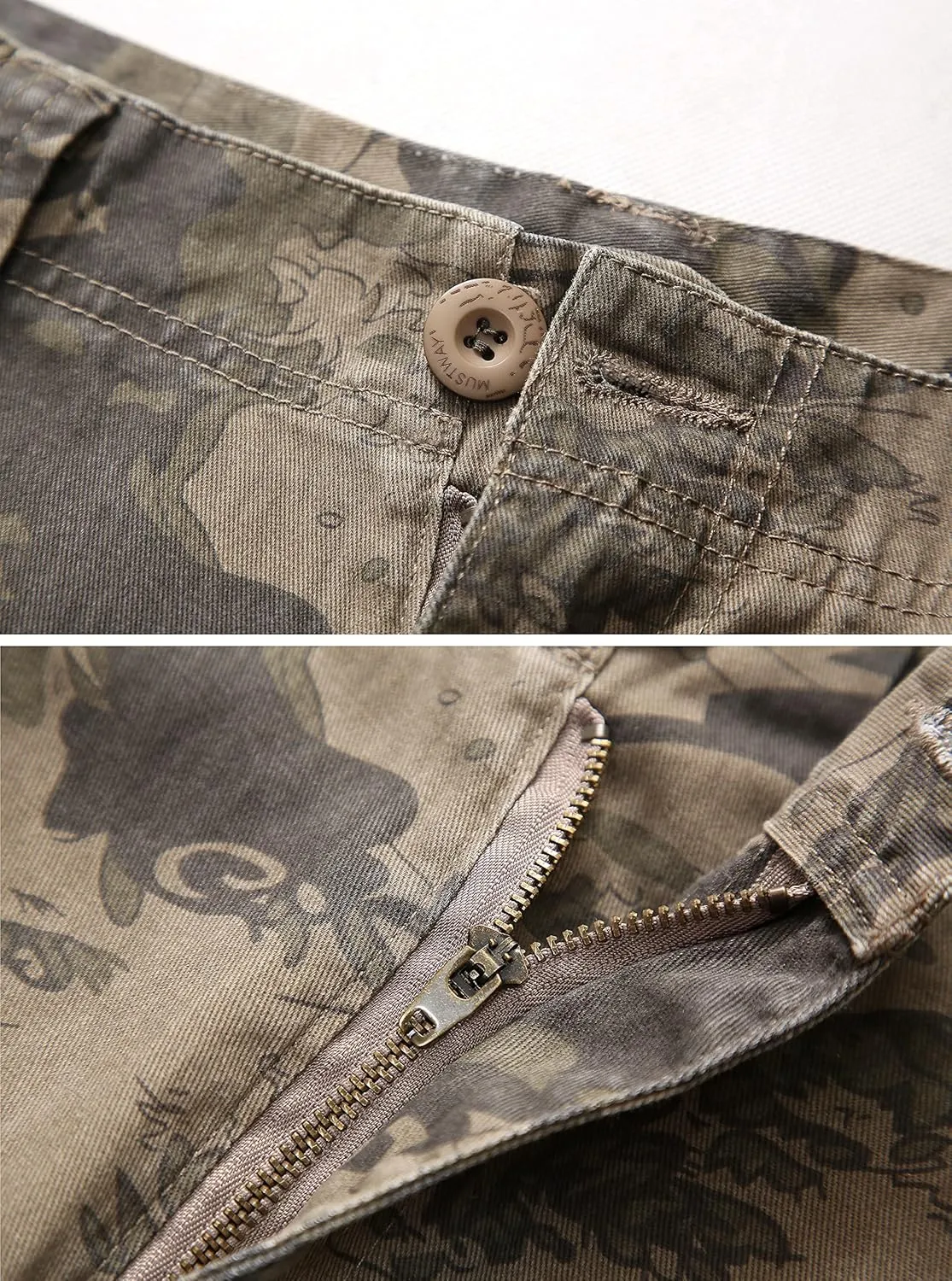 Cargo Short for Men Relaxed Fit Camo Outdoor Hiking Work Cotton Casual Shorts with 9 Pockets No Belt