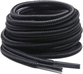 DELELE 2 Pair Round Boot Laces Outdoor Hiking Walking Shoelaces Dual Coloured Striped Shoe Lace Work Shoe Strings
