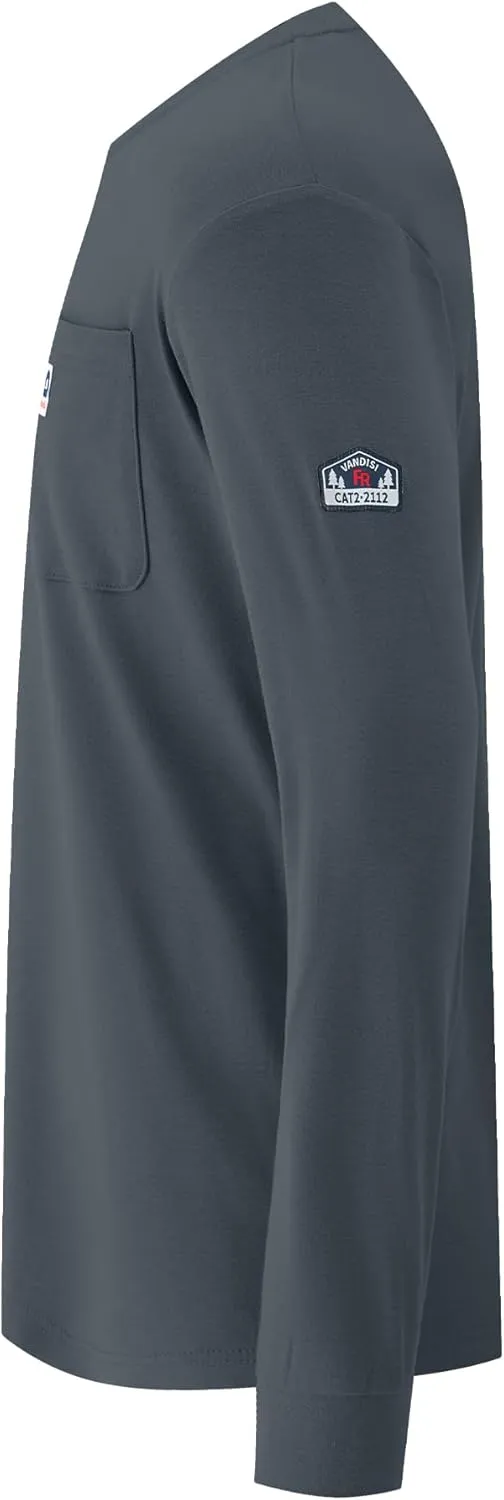 FR Shirts for Men 6.5oz Lightweight Fire Resistant Shirts for Men Long Sleeve NFPA2112/CAT2