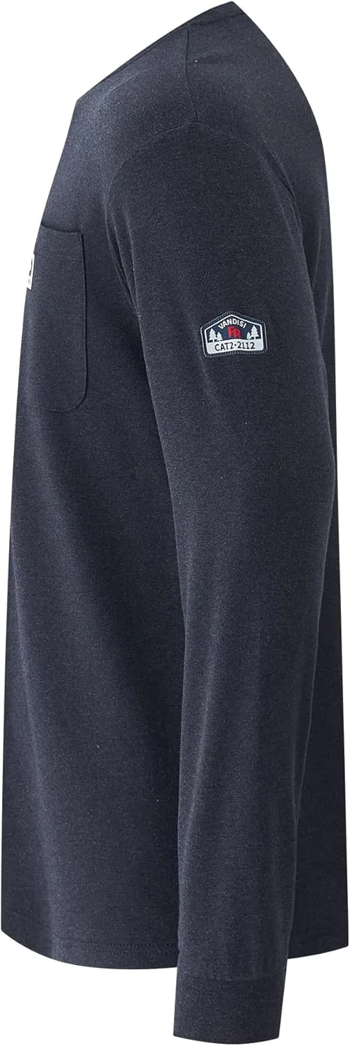 FR Shirts for Men 6.5oz Lightweight Fire Resistant Shirts for Men Long Sleeve NFPA2112/CAT2