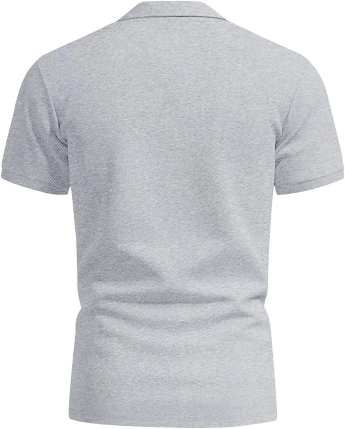 Men Polo Shirts Short Sleeve Casual for Golf, 3 Buttons Quick Dry Pique Jersey, Performance Work Polos with Collar