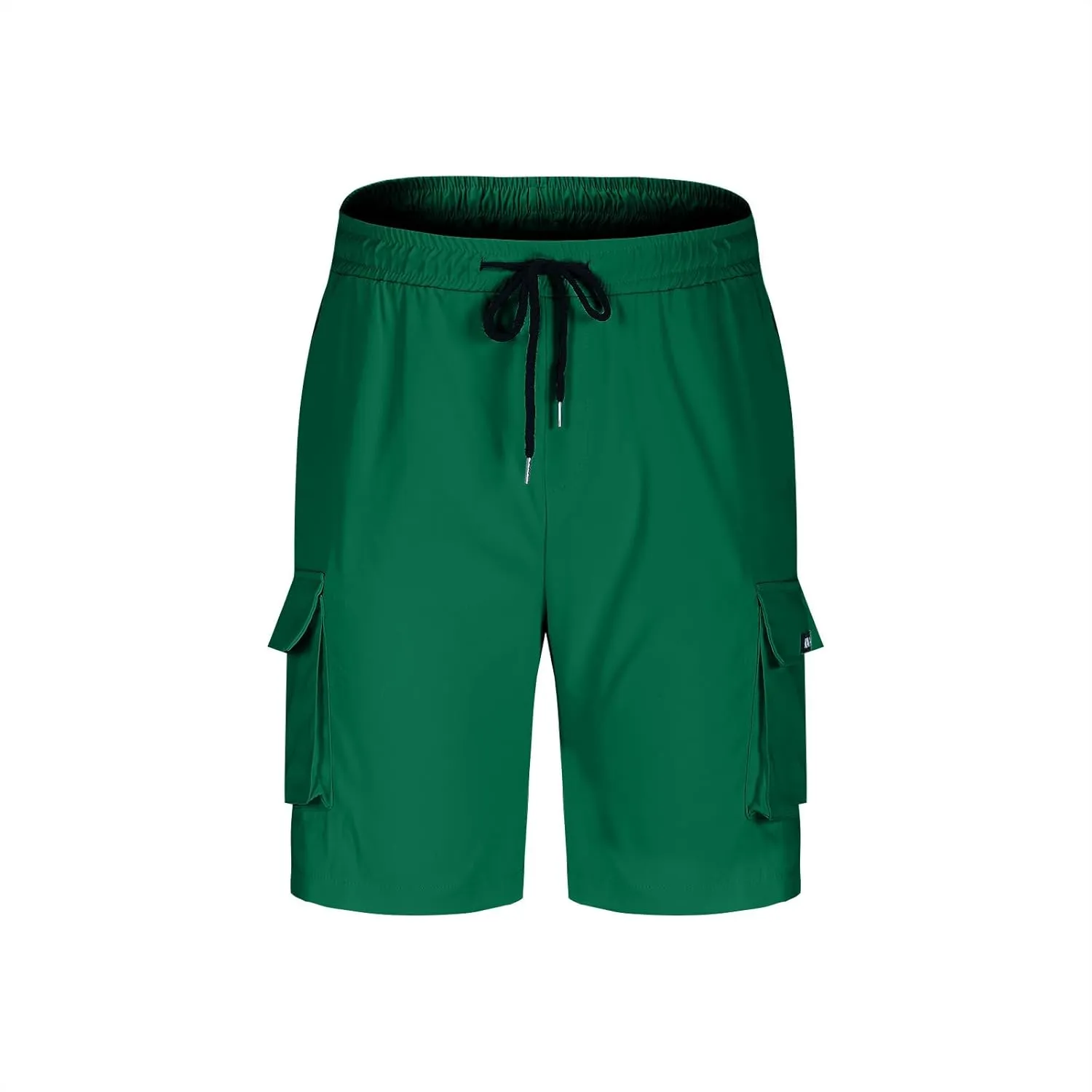 Men's Fashion Athletic Cargo Shorts Elastic Waist Quick-Dry Moisture-Wicking Workout Fitness Hiking Short Pants