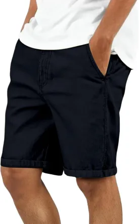 Men's Stretch Chino Short Performance Relaxed Fit Cargo Shorts Summer Lightweight Outdoor Hiking Short with Pocket