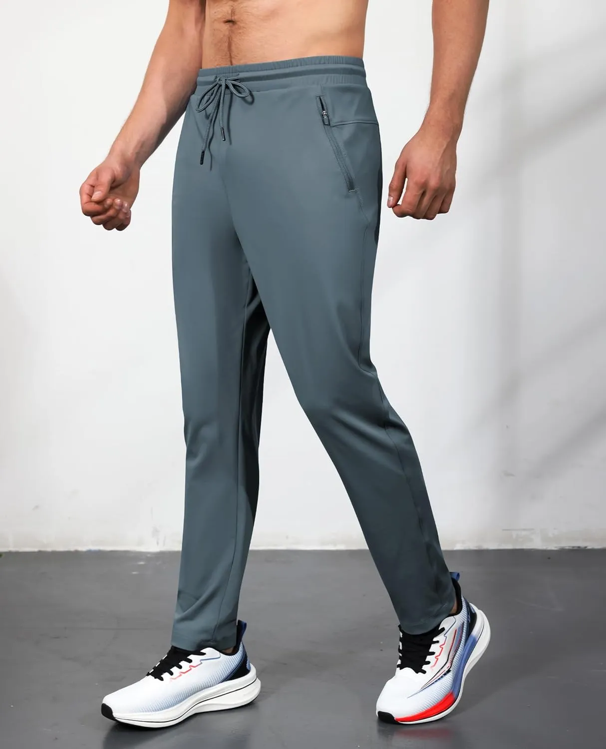 Men's Sweatpants with Zipper Pockets, Athletic Joggers Pants for Running, Workout, Outdoor