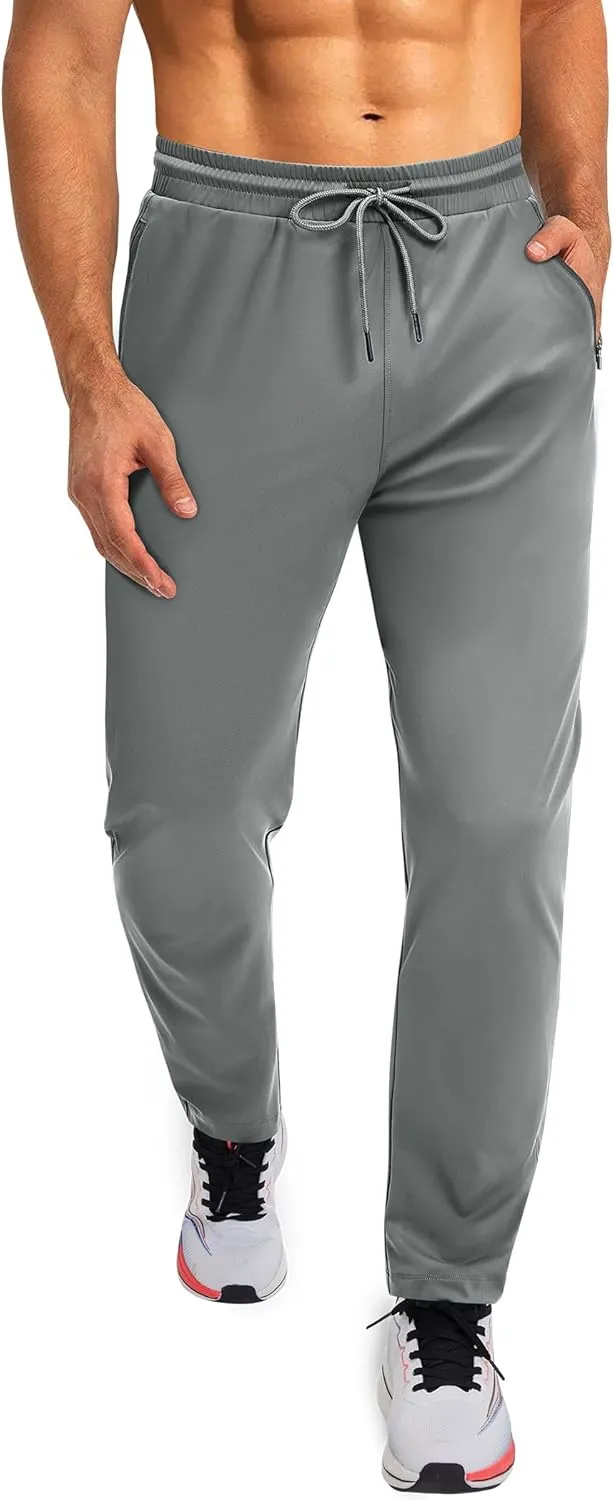 Men's Sweatpants with Zipper Pockets, Athletic Joggers Pants for Running, Workout, Outdoor