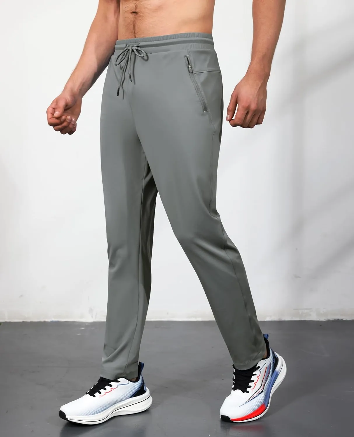 Men's Sweatpants with Zipper Pockets, Athletic Joggers Pants for Running, Workout, Outdoor