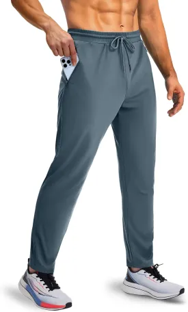 Men's Sweatpants with Zipper Pockets, Athletic Joggers Pants for Running, Workout, Outdoor
