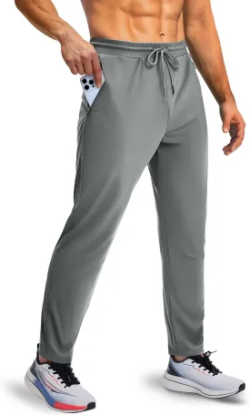 Men's Sweatpants with Zipper Pockets, Athletic Joggers Pants for Running, Workout, Outdoor