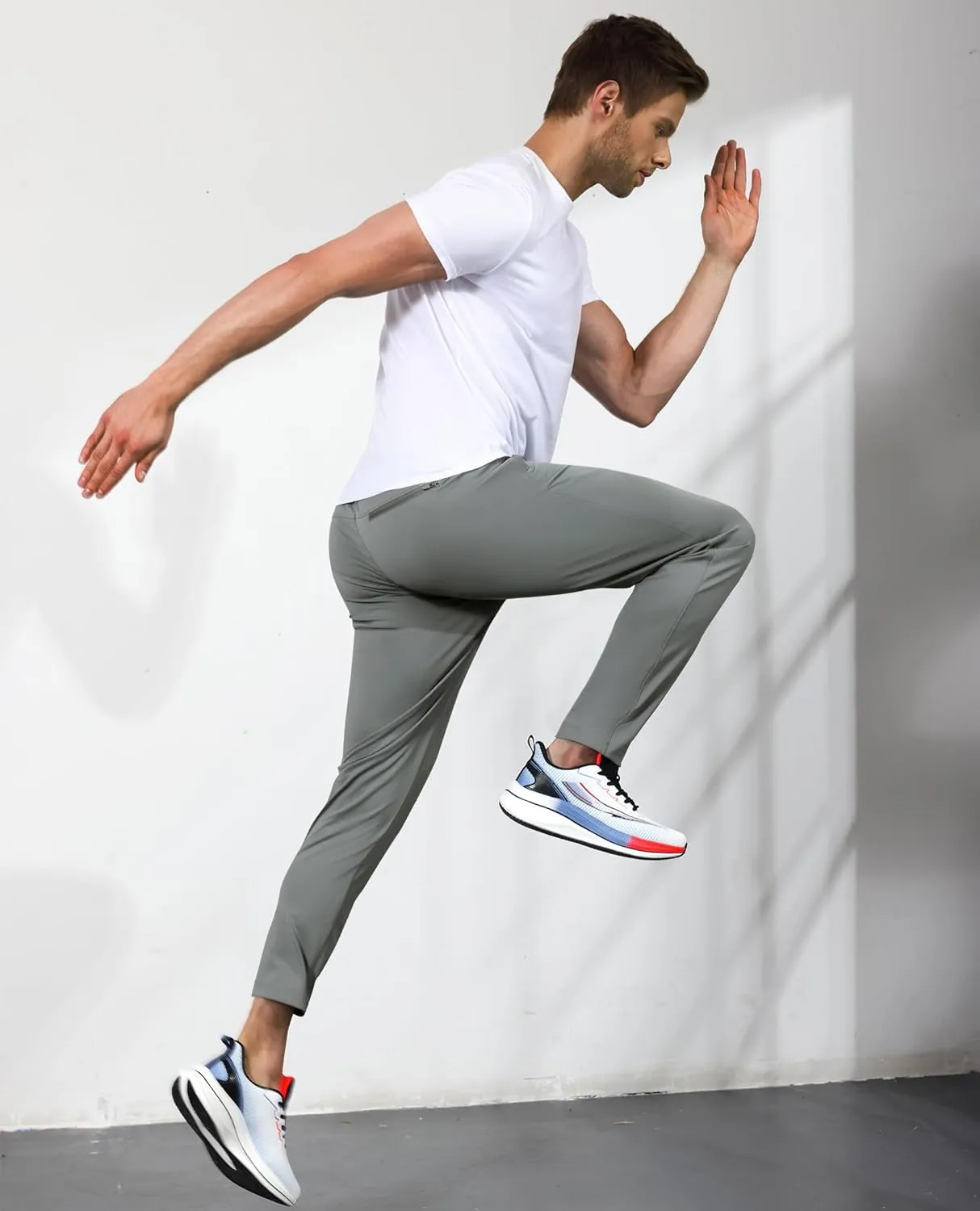 Men's Sweatpants with Zipper Pockets, Athletic Joggers Pants for Running, Workout, Outdoor