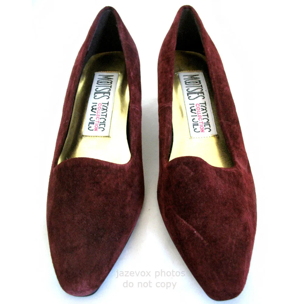 New Y2K Vintage Mootsies Tootsies Womens Classic Pump Shoes Heels Leather Suede Velvet