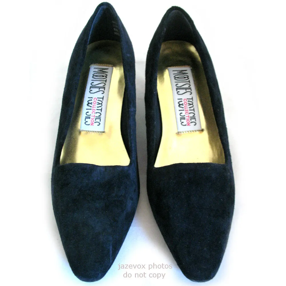 New Y2K Vintage Mootsies Tootsies Womens Classic Pump Shoes Heels Leather Suede Velvet