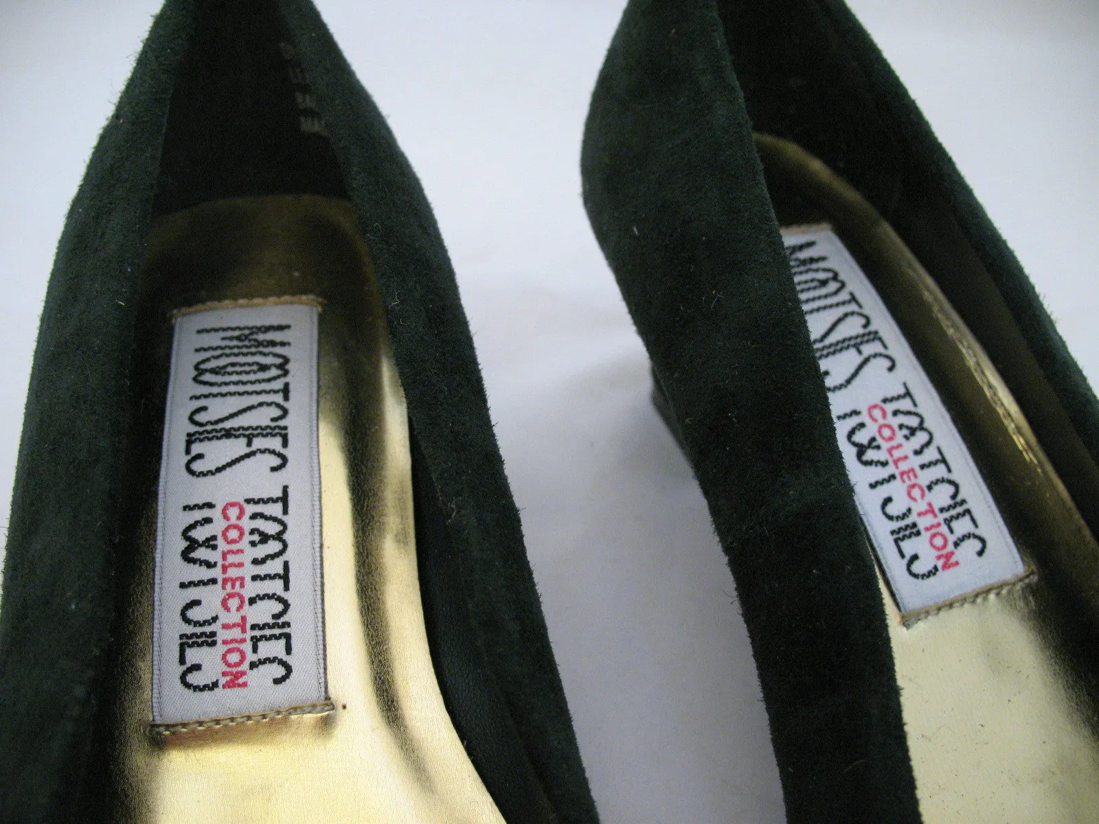 New Y2K Vintage Mootsies Tootsies Womens Classic Pump Shoes Heels Leather Suede Velvet