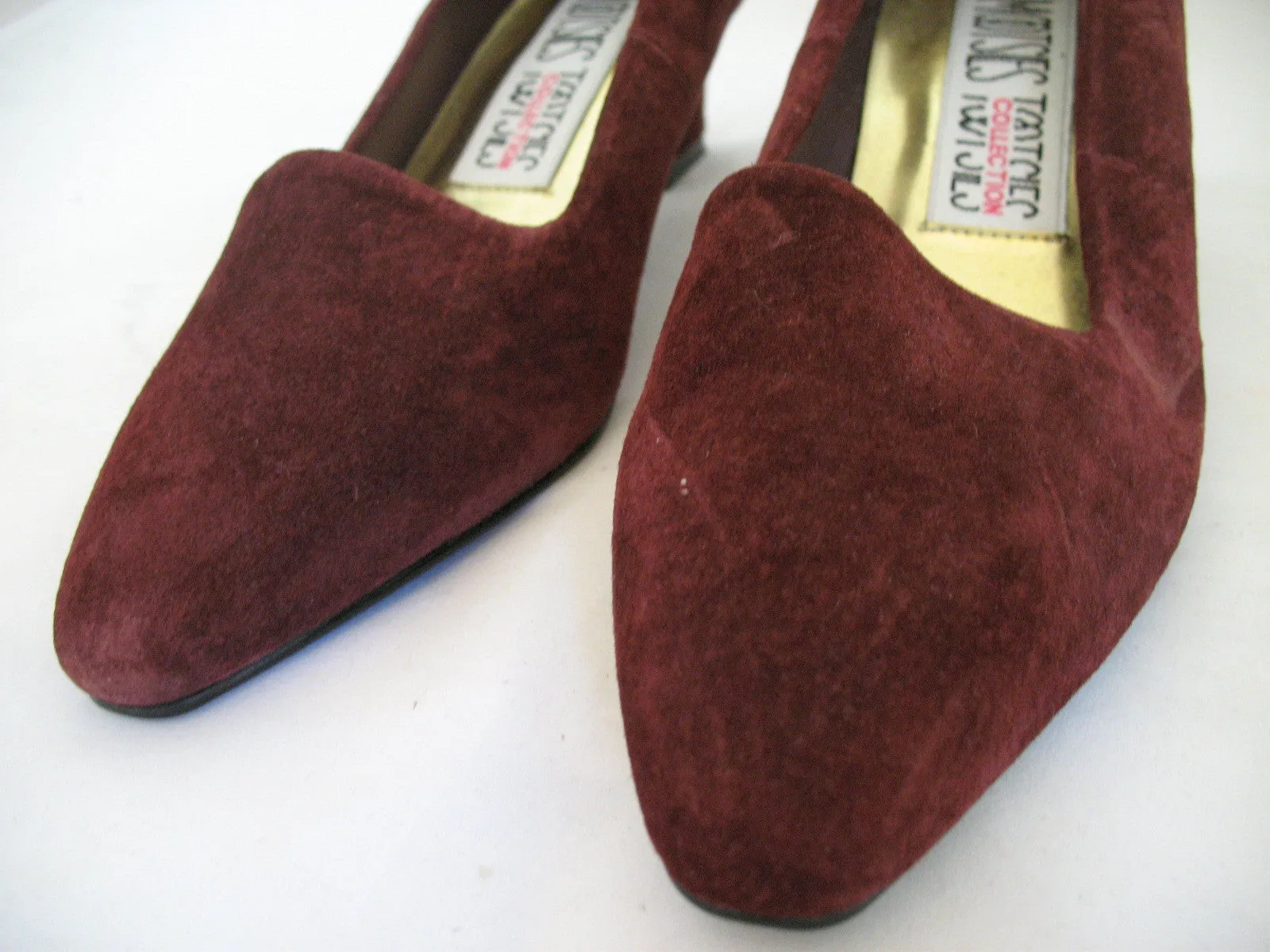 New Y2K Vintage Mootsies Tootsies Womens Classic Pump Shoes Heels Leather Suede Velvet